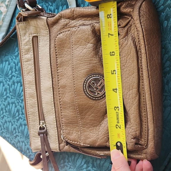 Crossbody brown and light tan color very soft in EUC. - Picture 4 of 6